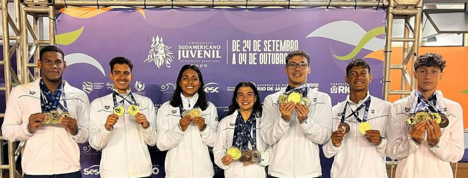 Sesi São Bernardo: Natação volta do Sul-Americano com 29 medalhas e 10 recordes  