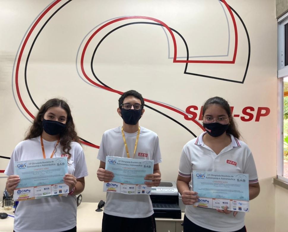 Alunos da Escola SESI de Catanduva são medalhistas na Olimpíada Brasileira de Astronomia e Astronáutica 