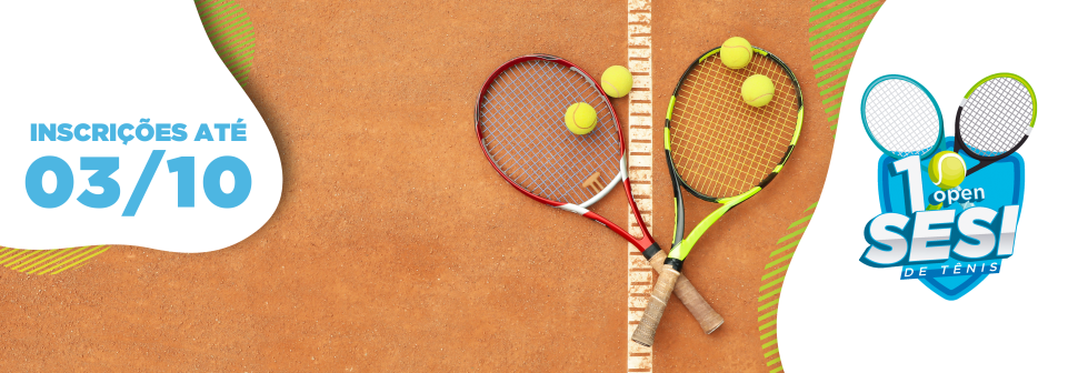 Inscrições abertas para o 1º Open SESI de Tênis