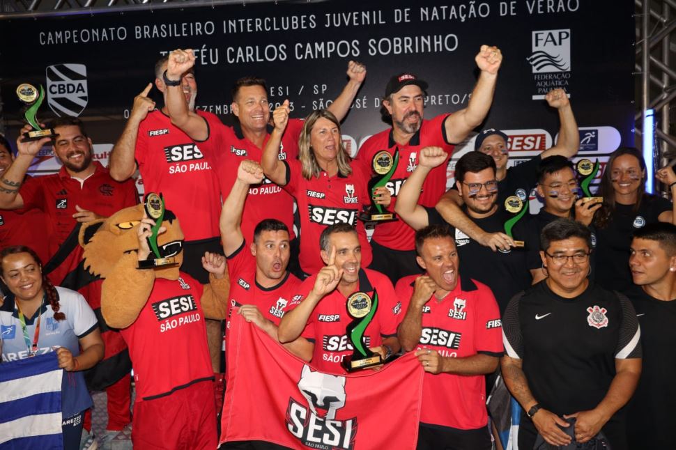 SESI - São José do Rio Preto - Sesi-SP é campeão do Campeonato Brasileiro Juvenil  de Natação de Verão