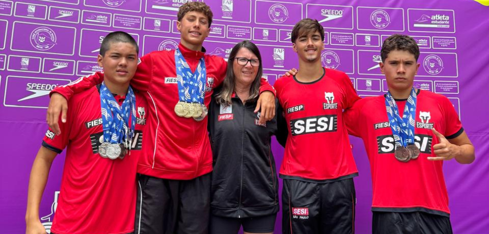 Nadadores do SESI Rio Preto conquistam 12 medalhas no Campeonato Paulista Juvenil de Verão