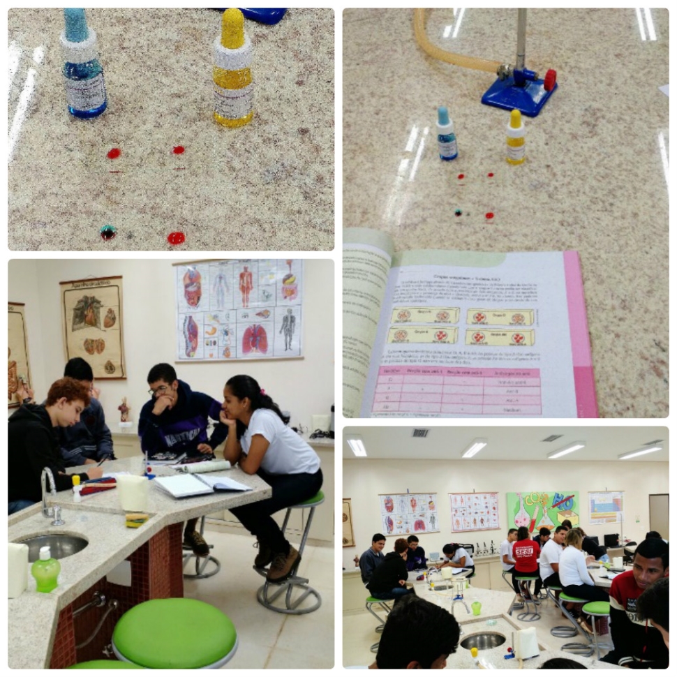 Experiência no Laboratório de Ciências e Biologia