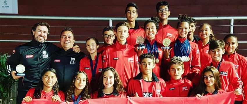 Natação do SESI-SP fica em 5º lugar no Troféu Ruben Dinard de Araújo