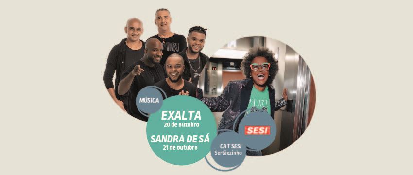 Festival de Música traz shows de Exalta e Sandra de Sá para o Sesi Sertãozinho