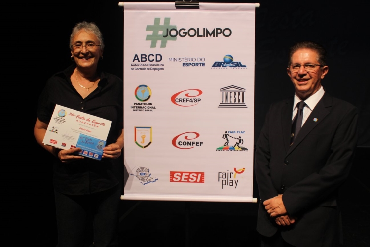 Dagmar Zoppa e Pedro Souza, Presidente da Panathlon Distrito Brasil