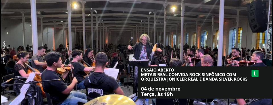 Ensaio aberto revela os bastidores do espetáculo “Rock Sinfônico” com grupo Metais Real, Orquestra Jonicler Real e Banda Silver Rocks no Centro Cultural Sesi Sorocaba