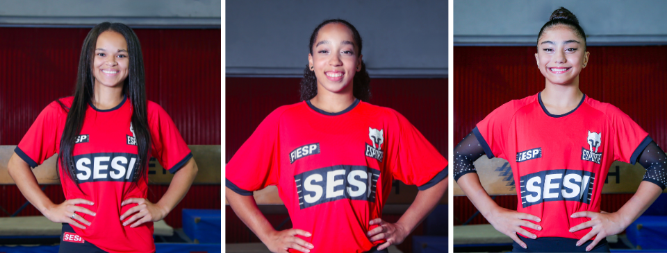 SESI-SP:  Thais Fidelis, Rebeca Procópio e Giulia Idalgo se preparam para o Campeonato Sul-Americano de Ginástica Artística 