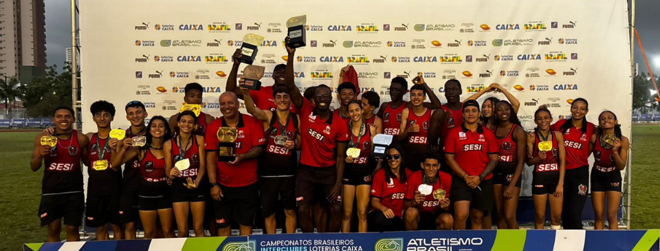 Atletas do SESI-SP conquistam título por equipes no Brasileiro Sub-16 de Atletismo 