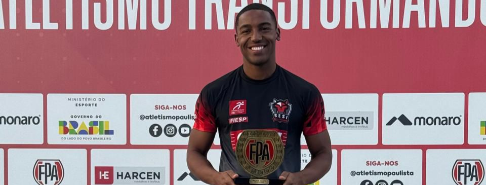 Erik Cardoso, do SESI-SP, registra marca histórica nos 100 metros 