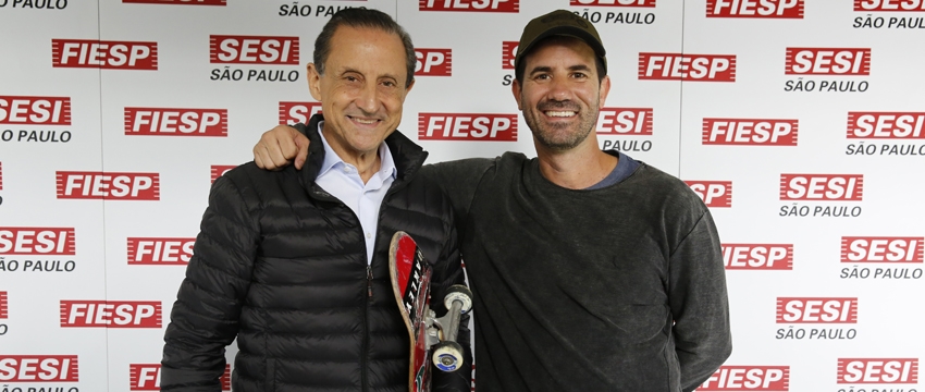 Skaf lança projeto de skate olímpico do SESI-SP em parceria com Bob Burnquistt