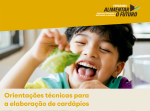 E-book gratuito “Orientações técnicas para a elaboração de cardápios”