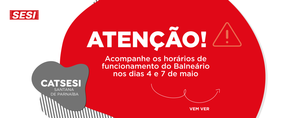 Funcionamento do Balneário nos dias 4 e 7 de maio!