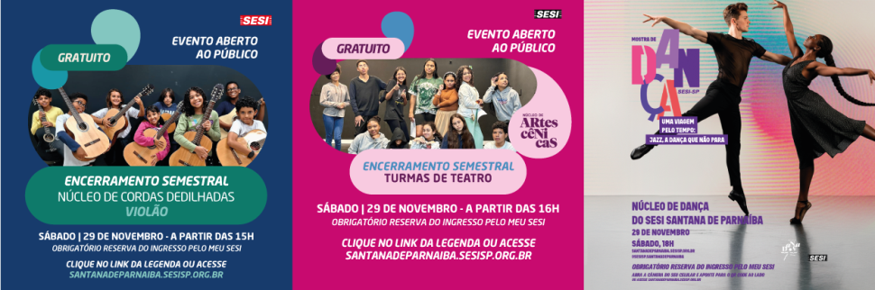 Arte para todos: SESI Santana de Parnaíba celebra o encerramento dos Núcleos de Cultura com evento aberto ao público