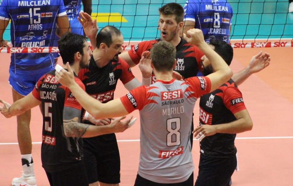 No clássico paulista, SESI-SP leva a melhor contra o Taubaté pela Superliga Cimed