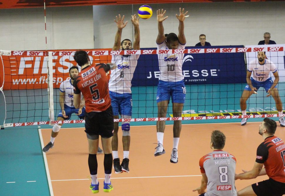 SESI-SP vence Sesc-RJ e assume a liderança da Superliga Cimed 2018/19