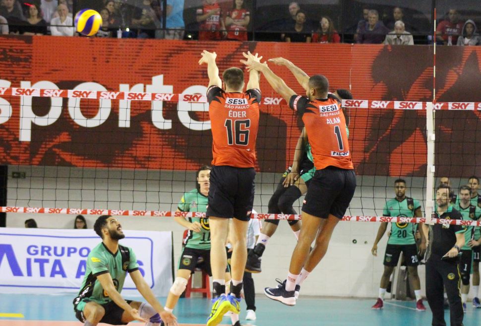 Sesi-SP supera Itapetininga e abre 1 a 0 nas quartas de final da Superliga Cimed