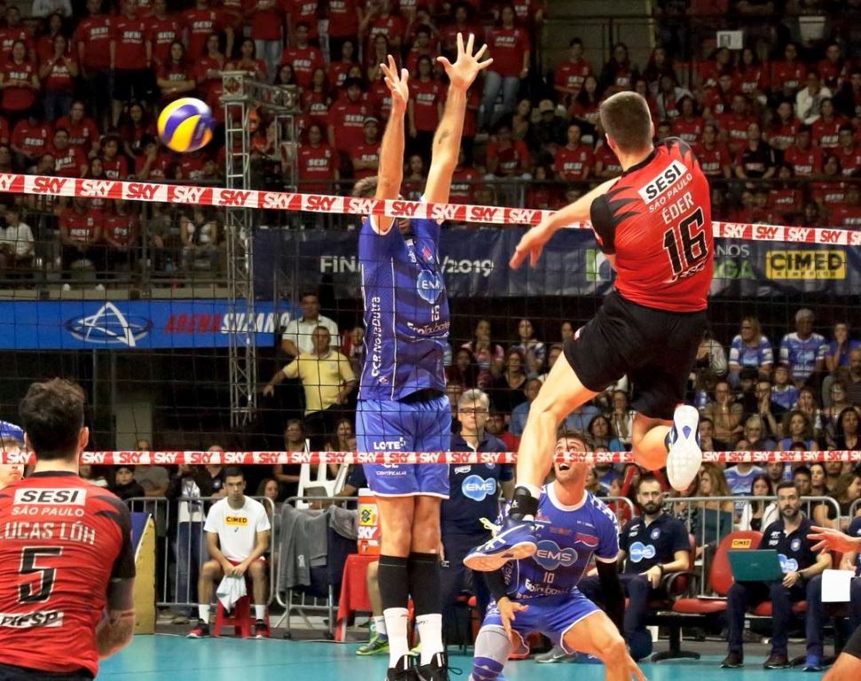 Sesi-SP sofre revés e precisa de vitória no jogo 4 para se manter na briga pelo título da Superliga Cimed 2018/19