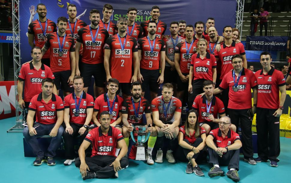 Decidido no quinto jogo da série final, Sesi-SP fica com o vice-campeonato da Superliga Cimed 2018/19