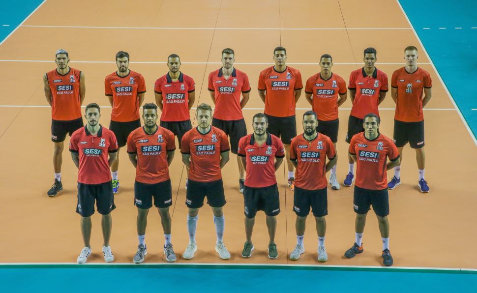 Com 50% de atletas da base, vôlei masculino do Sesi-SP inicia temporada 2019/2020