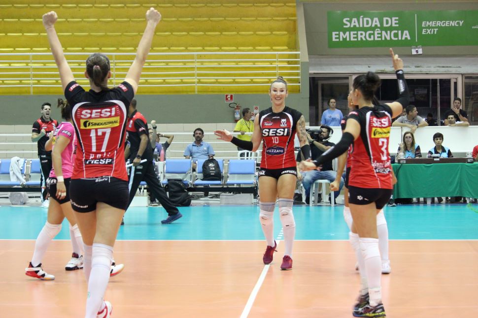 Sesi Vôlei Bauru vence o primeiro jogo das semifinais do Paulista 2019