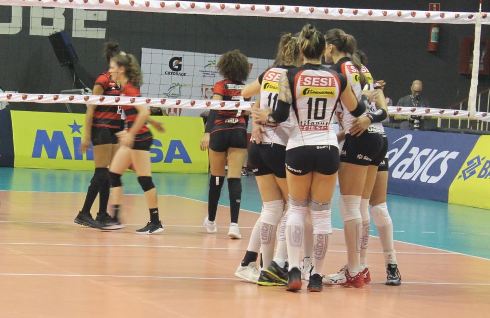Sesi Vôlei Bauru supera Flamengo por 3 sets a 0 na Superliga Feminina 2019/2020
