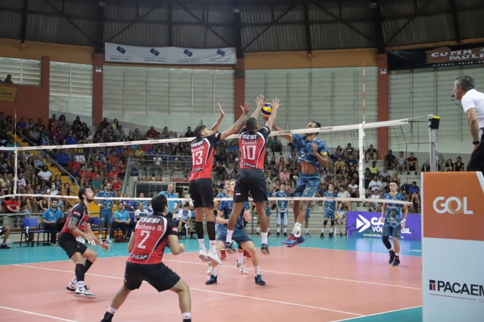 No tie break, Sesi-SP vence Vôlei Ribeirão e permanece nas primeiras colocações da Superliga