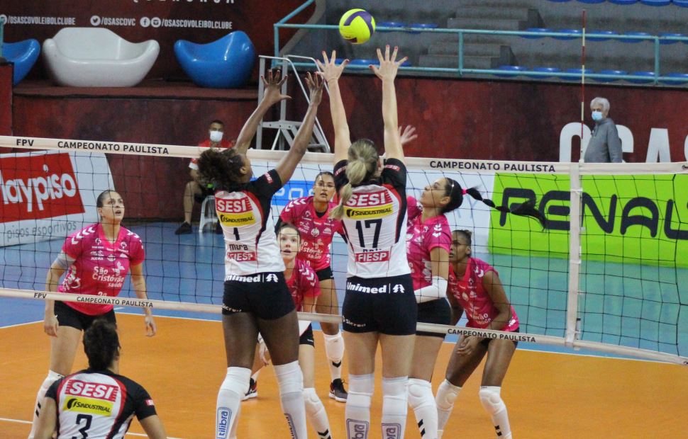Sesi Vôlei Bauru é superado pelo Osasco/São Cristóvão Saúde no primeiro duelo da final do Paulista 
