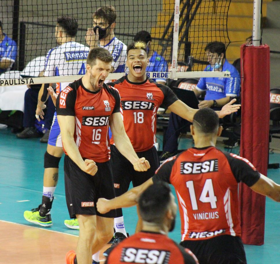 Sesi-SP vence Vôlei Renata em primeiro confronto válido pela semifinal do Paulista de Vôlei 2021