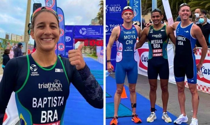 Luisa Baptista e Manoel Messias sobem no lugar mais alto do pódio em Viña del Mar