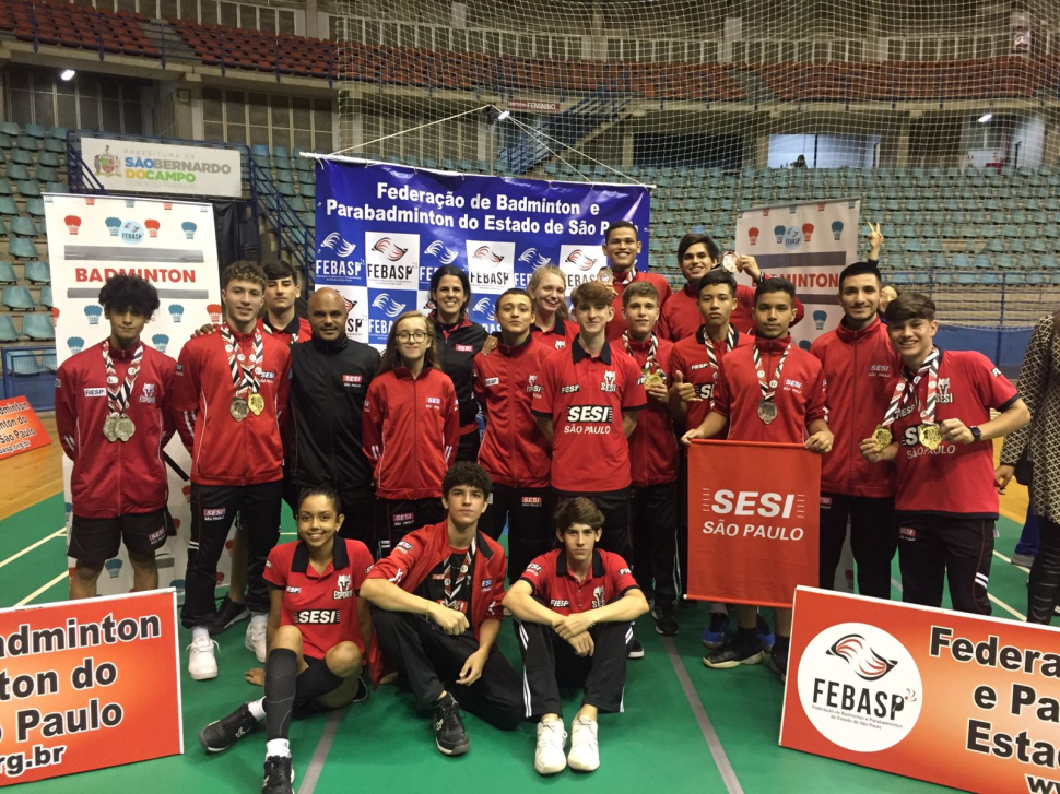 Badminton do Sesi-SP encerra segunda etapa do Campeonato Estadual com 23 medalhas