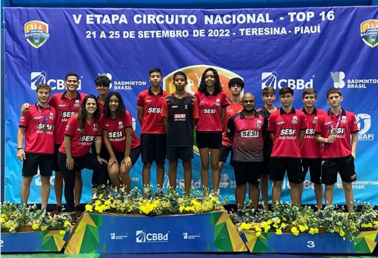 Equipe do Sesi Rio Preto fatura cinco medalhas em etapa do Circuito Nacional de Badminton