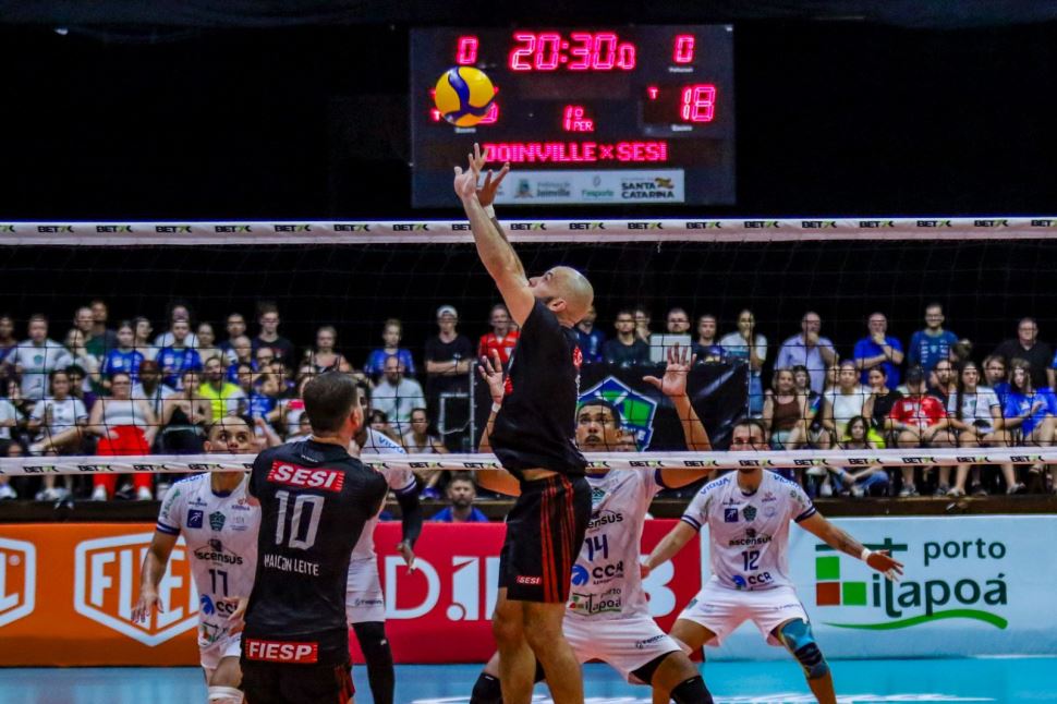 Sesi Vôlei perde para Joinville na Superliga Bet7k 2023/2024