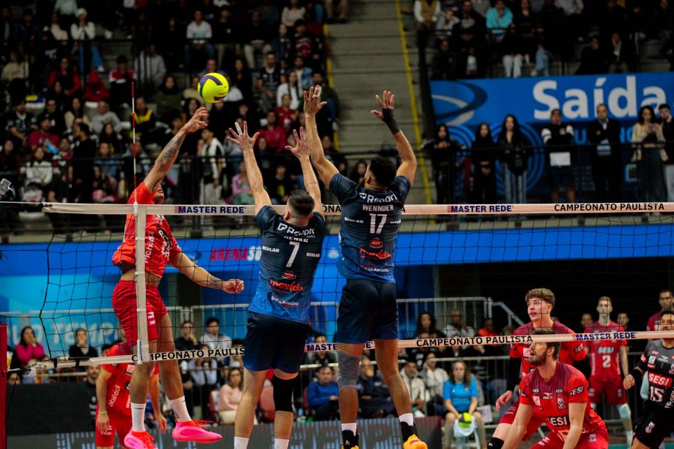 Sesi Bauru é eliminado do Paulista 2024 no golden set pelo Suzano Vôlei