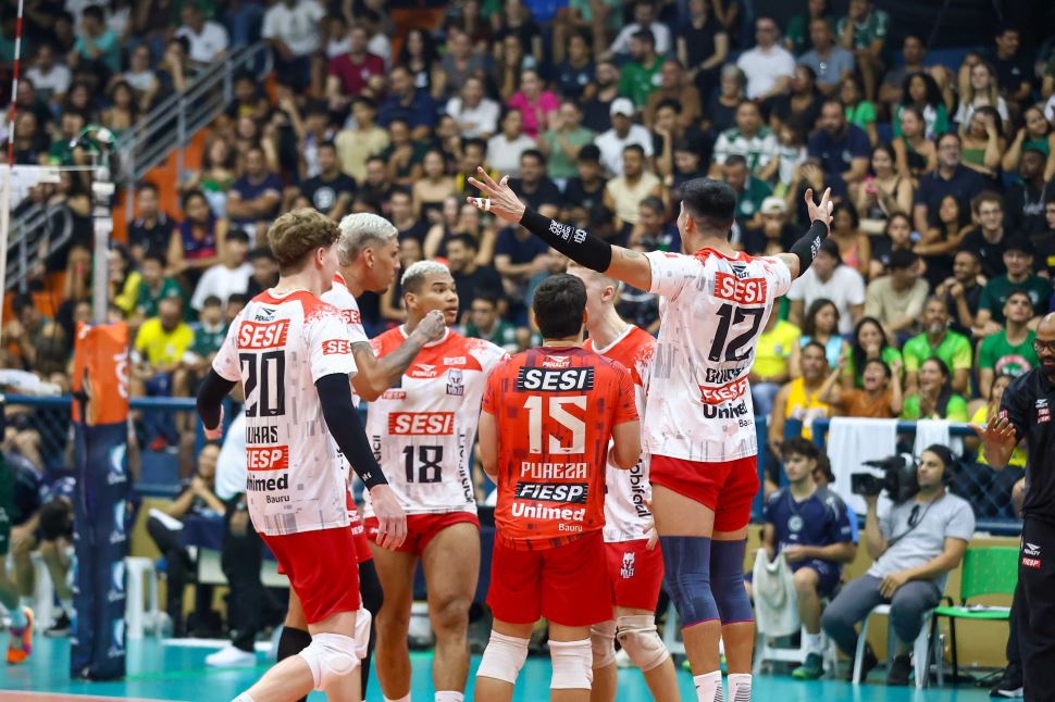 Sesi Bauru bate Saneago Goiás Vôlei e vence terceiro jogo na Superliga 2024/2025