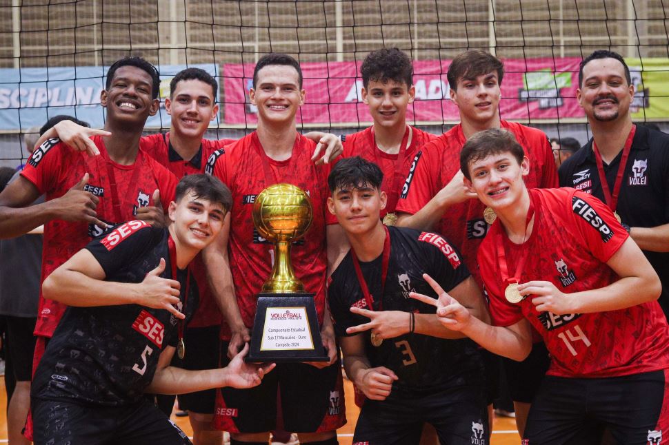 Vôlei sub-17 do Sesi-SP tem sete atletas da equipe bicampeã paulista formados “em casa”
