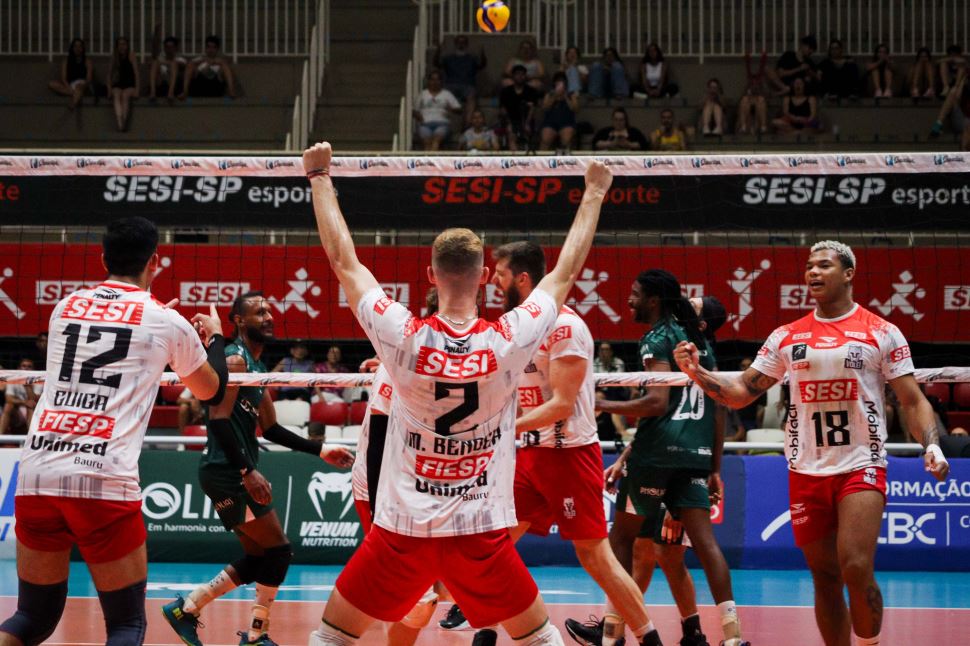 Sesi Bauru bate Saneago Goiás e vence terceira consecutiva na Superliga