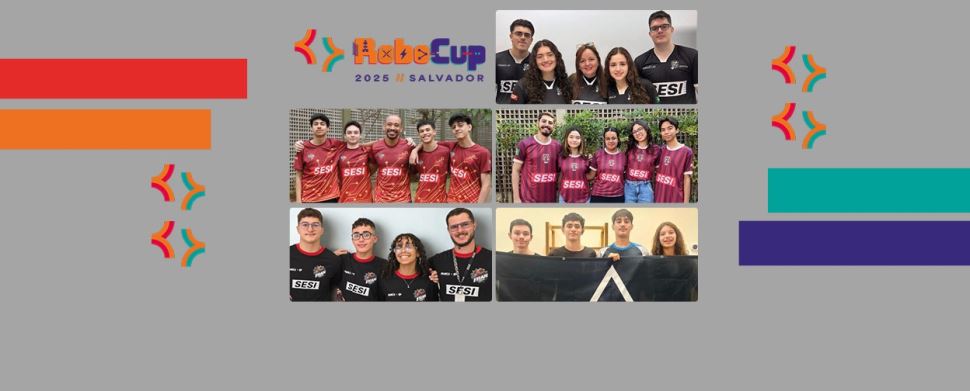 Cinco equipes do Sesi-SP vão representar o Brasil no maior campeonato de robótica e inteligência artificial do mundo