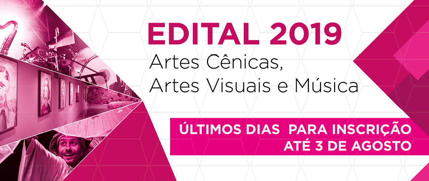 As inscrições de projetos culturais para o ano de 2019 encerram dia 3 de agosto