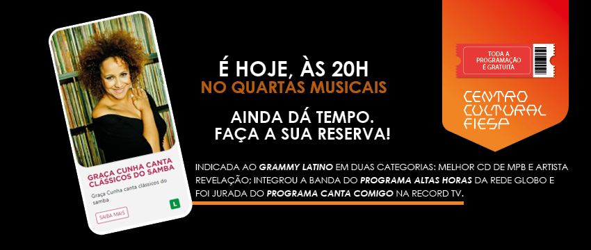 Graça Cunha é a atração do Quartas Musicais
