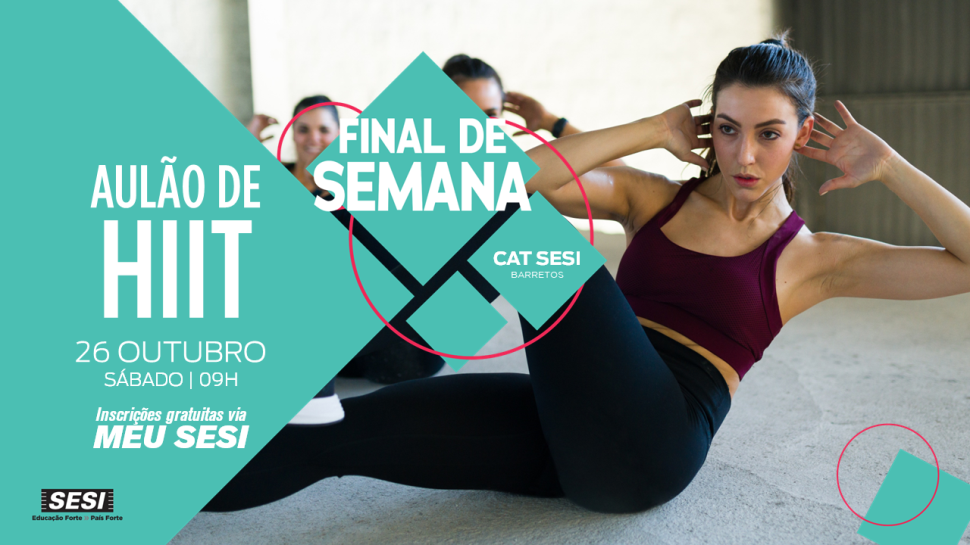 Reserve seu ingresso gratuito para o aulão de HIIT