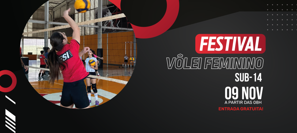 Sesi Barretos realiza Festival de Vôlei Feminino Sub-14