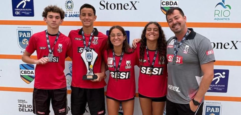 Com a presença de atletas do SESI Barretos, times de polo aquático do SESI-SP conquistam medalhas no Campeonato Brasileiro Sub-14