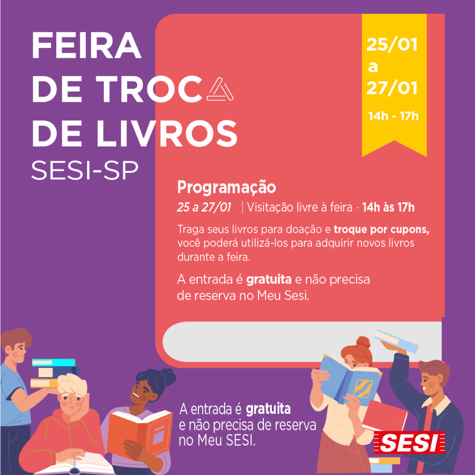 Feira de Trocas de Livros na ESC Atibaia