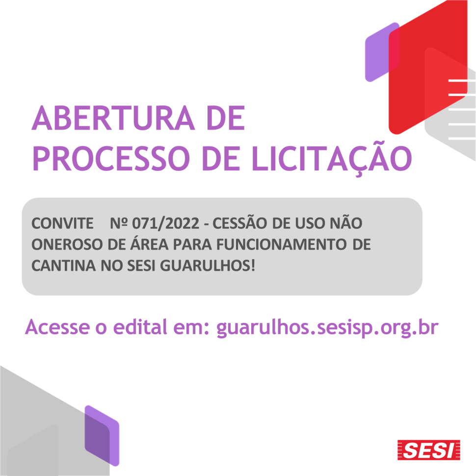 ABERTURA DE  PROCESSO DE LICITAÇÃO