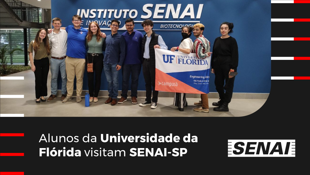 Em intercâmbio no Brasil, alunos da Universidade da Flórida visitam SENAI-SP