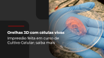 Profissionais imprimem orelhas 3D com células vivas em curso de Cultivo Celular