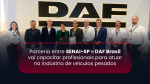 SENAI-SP e DAF Brasil firmam parceria para formação de profissionais na indústria de veículos pesados