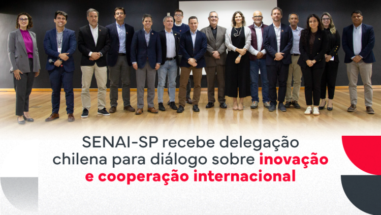 SENAI-SP recebe delegação chilena para diálogo sobre inovação e cooperação internacional