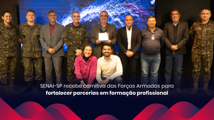 SENAI-SP recebe comitiva das Forças Armadas para fortalecer parcerias em formação profissional 