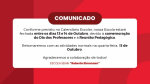 Comunicado - Escola Fechada